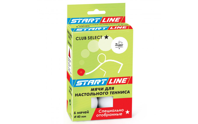 Мячи теннисные Start Line Club Select 1* 6шт белые