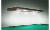 Лампа Evolution 4 секции ПВХ (ширина 600) (Пленка ПВХ Шелк Сталь,фурнитура черная матовая)