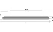 Лампа Evolution 4 секции ясень (ширина 600) (№4 ,фурнитура золото)