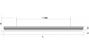Лампа Evolution 4 секции ПВХ (ширина 600) (Пленка ПВХ Шелк Зебрано,фурнитура черная матовая)