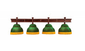 Лампа Президент 4пл. дуб (№3,бархат зеленый,бахрома желтая,фурнитура золото)