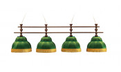 Лампа Аристократ-3 4пл. береза (№11,бархат зеленый,бахрома желтая,фурнитура золото)