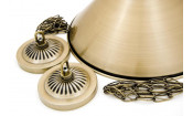Лампа на четыре плафона "Elegance" (матово-бронзовая штанга, матово-бронзовый плафон D35см)
